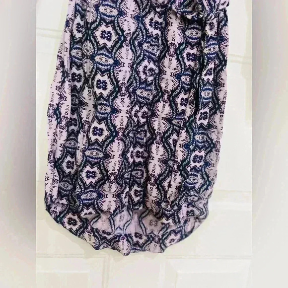 CHARLIE JADE Womens Small Multi Color Print Long Sleeve V Neck Button Dress - Picture 4 of 7